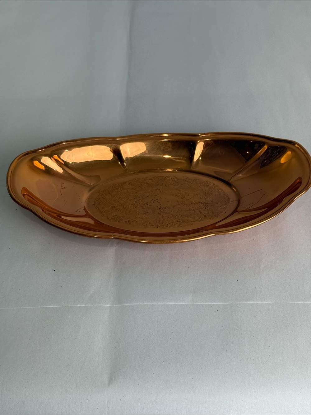 Vintage Copperfield Guild Etched Bread Serving Tray!